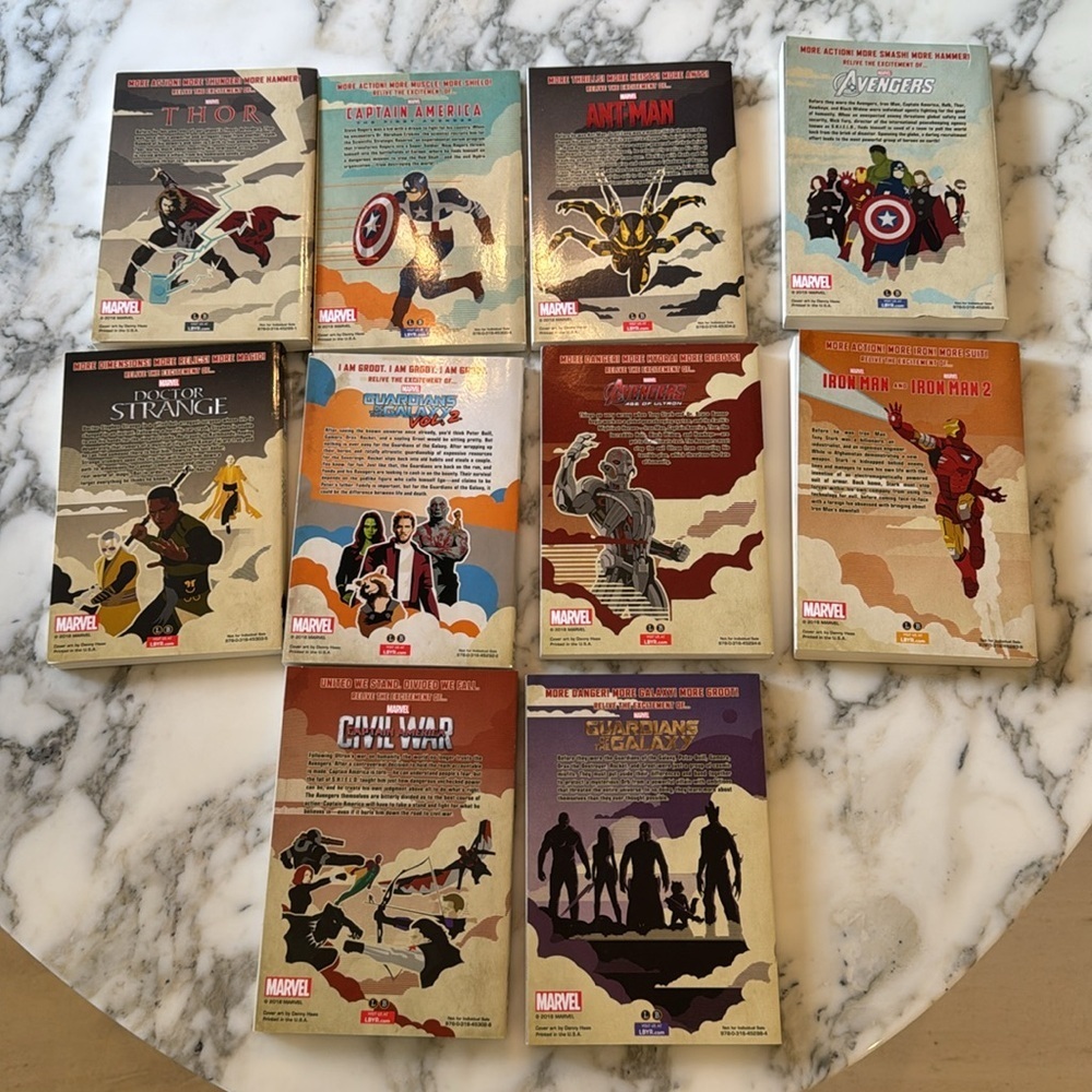 EUC Set of ten Marvel Avengers paperback books - Picture 2 of 2